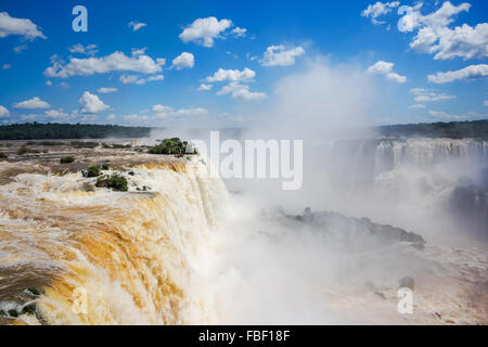 Iguassu Falls, on the border of Argentina and Brazil. Stock Photo