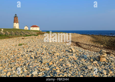 Point Judith Lighthouse, Rhode Island, USA Stock Photo