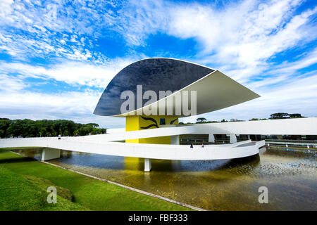 Oscar Niemeyer Museum aka MON in Curitiba, Parana State, Brazil. Stock Photo