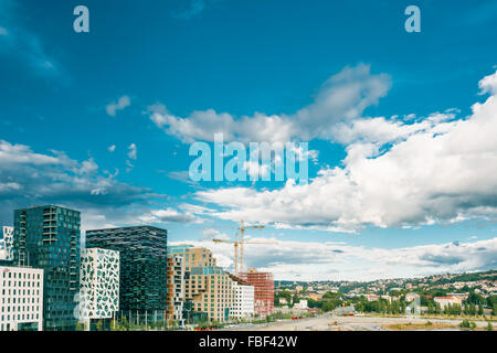 OSLO, NORWAY - JULY 31, 2014: View of Cityscape in Oslo, Norway. Summer Season Stock Photo