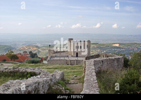 castle areal and Skanderbeg museum in Kruje, Albania Stock Photo