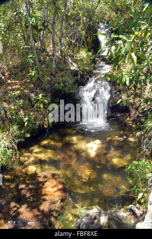 Water fall at Alto Paraiso de Goias chapada dos veadeiros Goias state, Brazil Stock Photo