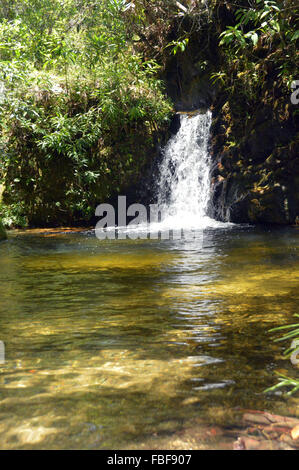 Water fall at Alto Paraiso de Goias chapada dos veadeiros Goias state, Brazil Stock Photo