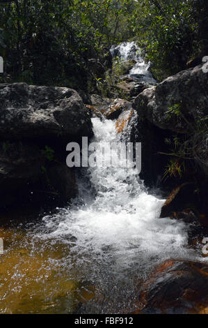 Water fall at Alto Paraiso de Goias chapada dos veadeiros Goias state, Brazil Stock Photo