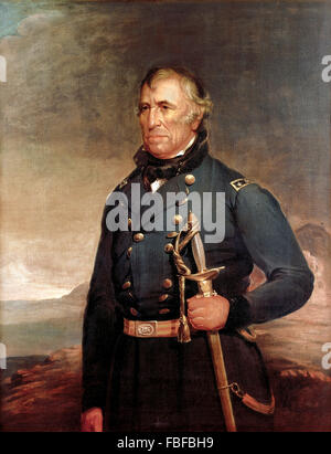 Zachary Taylor, portrait of the 12th US President  by Joseph Henry Bush, 1848 Stock Photo