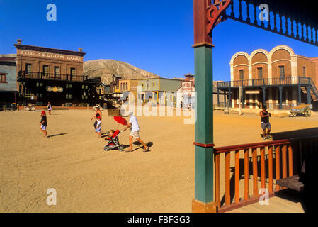 Desert of Tabernas.Film set of at Mini Hollywood. Almeria province, Andalucia, Spain Stock Photo