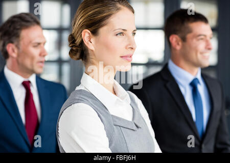 Portrait of thoughtful business people Stock Photo