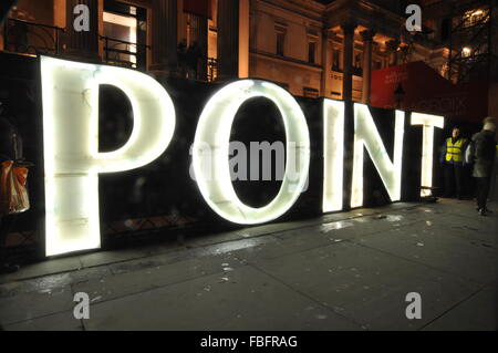 London, UK. 15th Jan, 2016. Lumiere London Festival centre point Credit:  Sophie Tagg/Alamy Live News Stock Photo