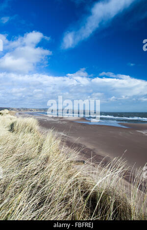 East Coast Scotland, England, photo taken in February with windy weather. Stock Photo