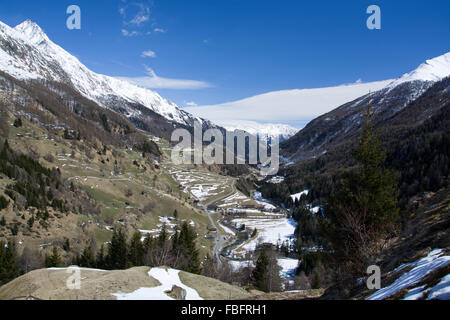 The Valley Virgen is located west of Matrei at East Tyrol, Austria. Stock Photo