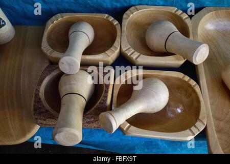 kitchen mortar - Market in CATACAOS. Department of Piura .PERU Stock Photo