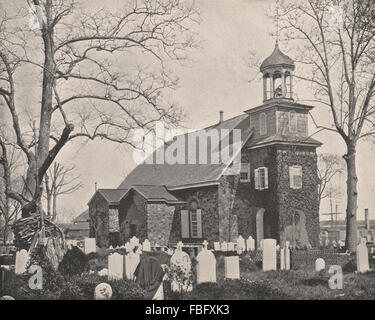 Holy Trinity (Old Swedes) church, Wilmington, Delaware, antique print 1895 Stock Photo