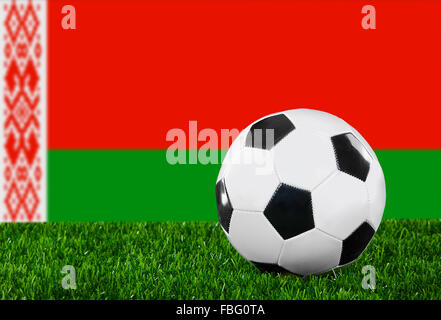 The Belarusian flag Stock Photo