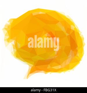 Low poly design triangular chat speech bubble comic clouds polygon Stock Vector