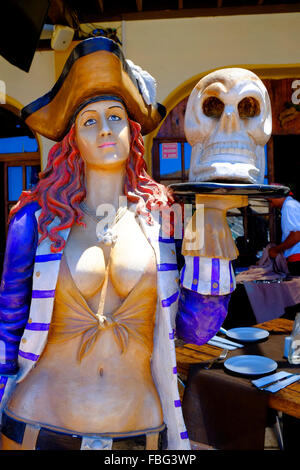 Female Pirate Statue Cabo San Lucas Mexico Pacific Ocean Stock Photo