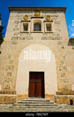 Main façade, church of Santa Maria de la Alhambra, Alhambra, Granada, Andalucía, Spain Stock Photo