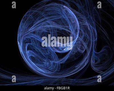 Digital Fractal on Black Stock Photo