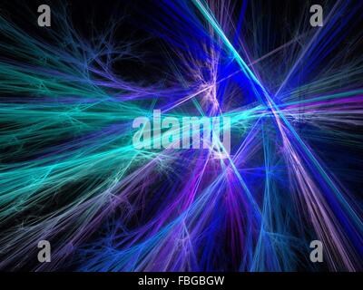 Digital Fractal on Black Stock Photo