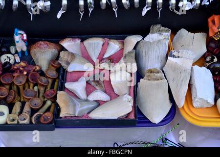 Shark tooth - Market in CATACAOS. Department of Piura .PERU Stock Photo