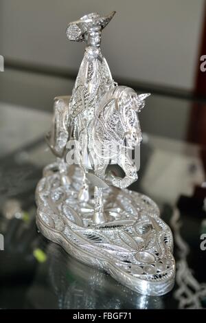 Filigree - Jewelry shop - Market in CATACAOS. Department of Piura .PERU Stock Photo