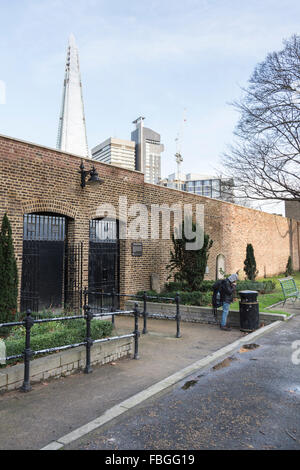 Site of the former Marshalsea Prison - The surviving remains of the notorious prison in Southwalk, London. Stock Photo