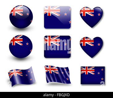 The New Zealand flag Stock Photo