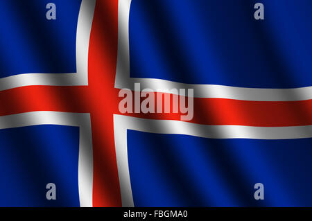 The Icelandic flag Stock Photo