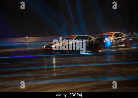 Birmingham, UK. 16th Jan, 2016. Japspeed drifting team entertaining the crowds in the Live Action Arena Credit:  steven roe/Alamy Live News Stock Photo