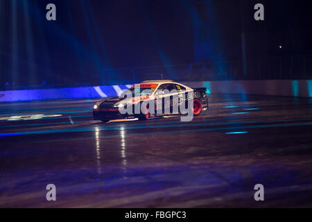 Birmingham, UK. 16th Jan, 2016. Japspeed drifting team entertaining the crowds in the Live Action Arena Credit:  steven roe/Alamy Live News Stock Photo