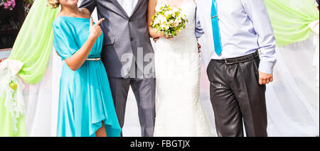Wedding guests at the wedding ceremony Stock Photo