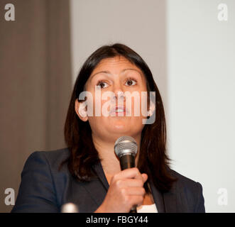London, UK. 16th Jan, 2016. Lisa Nandy MP for Wigan, Shadow Secretary of State for Energy and Climate Change , Labour, addresses the Fabian New Year Conference 2016 about 'How is Britain changing and how should the left respond?' Credit:  Prixpics/Alamy Live News Stock Photo
