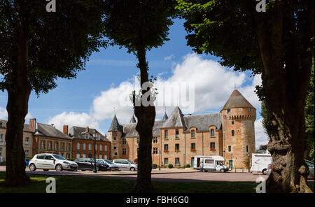 The Place du Château in Gacé , Normandy, France Stock Photo