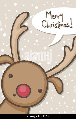 Cute Cartoon Deer With Speech Bubble Stock Vector Image & Art - Alamy