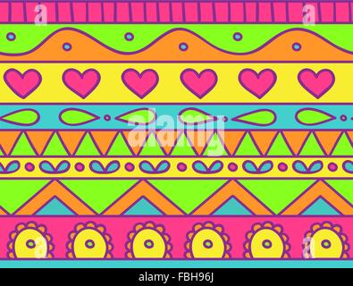 Happy childish seamless doodle pattern Stock Vector