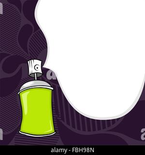 Graffiti spray can illustration with space for your message Stock Vector