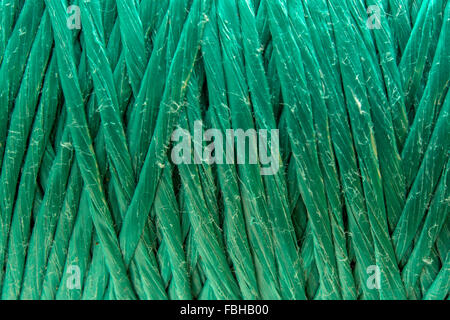 Close-Up of green polypropylene garden String Twine Stock Photo