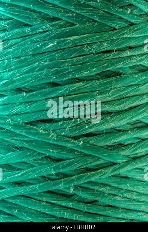 Close-Up of green polypropylene garden String Twine Stock Photo