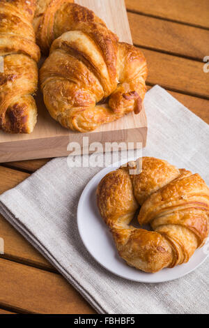 Croissant platter for breakfast Stock Photo