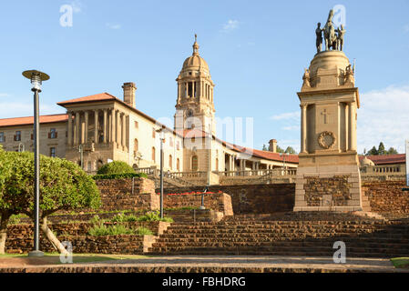 Steps from gardens to The Union Buildings on Meintjieskop, Pretoria, City of Tshwane Municipality, Gauteng, South Africa Stock Photo