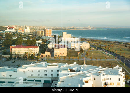 City view at sunrise, Port Elizabeth, Nelson Mandela Bay Municipality, Eastern Cape Province, Republic of South Africa Stock Photo