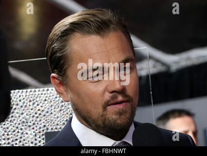 Premiere of 20th Century Fox's 'The Revenant' at TCL Chinese Theatre - Red Carpet Arrivals  Featuring: Leonardo DiCaprio Where: Los Angeles, California, United States When: 16 Dec 2015 Stock Photo