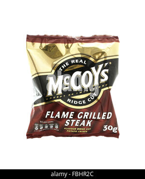 crisps snacks alamy mccoy supermarket salted grilled flame steak ridge cut