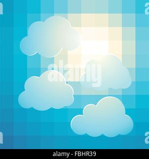 background design with cloudy bright sky Stock Vector