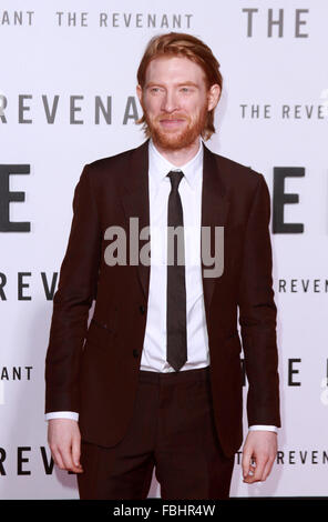 Premiere of 20th Century Fox's 'The Revenant' at TCL Chinese Theatre - Red Carpet Arrivals  Featuring: Domhnall Gleeson Where: Los Angeles, California, United States When: 16 Dec 2015 Stock Photo