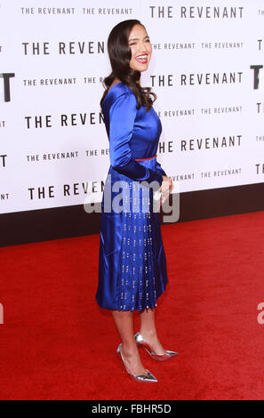 Premiere of 20th Century Fox's 'The Revenant' at TCL Chinese Theatre - Red Carpet Arrivals  Featuring: Grace Dove Where: Los Angeles, California, United States When: 16 Dec 2015 Stock Photo