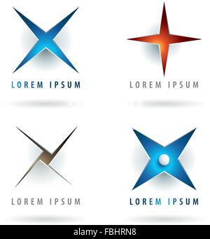 Letter X logo icon design template elements Stock Vector