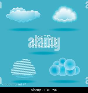 Illustration of different types of clouds Stock Vector Image & Art - Alamy