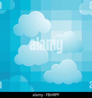 background design with cloudy bright sky Stock Vector