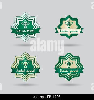 Logo for halal restaurant or halal shop Stock Vector