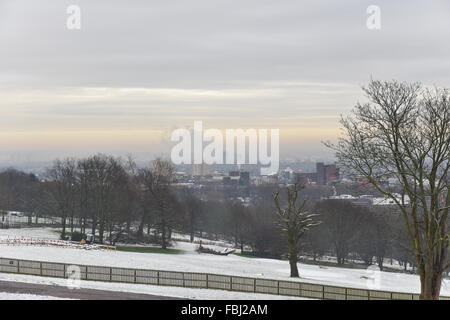 Alexandra Palace, London, UK. 17th January 2016. Snow in London. Snow  in Alexandra Palace Credit:  Matthew Chattle/Alamy Live News Stock Photo